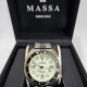 MASSA AUTOMATIC STEEL WATCH, SUB 10ATM, PHOSPHORESCENT DIAL, BLACK DIAL