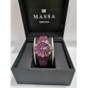 MASSA WATCH quartz 5 ATM polycarbonate plum-colored