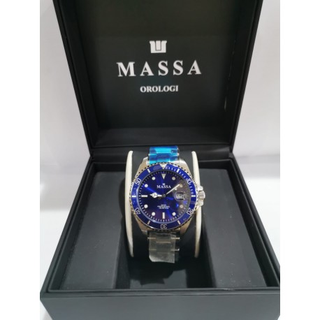 MASSA WATCH quartz, stainless steel, sub with blue dial