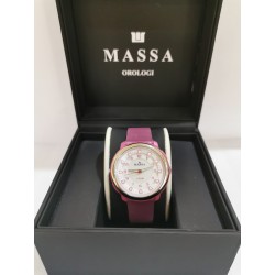 MASSA watch quartz pink with side light 