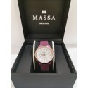 MASSA watch quartz pink with side light 